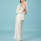 Vân - Cream Bow Knot Round Collar Bà Ba Top Only, No Pants