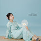 Vân - Teal Bow Knot Round Collar Bà Ba Top Only, No Pants