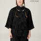 Vân - Gender Fluid Black High Collar Mid Sleeves Top, No Pants