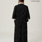 Vân - Gender Fluid Black High Collar Mid Sleeves Top, No Pants