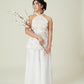Vân - Wisp Crystal White Scalloped Yem Inspired Top Only, No Pants