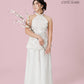 Vân - Wisp Crystal White Scalloped Yem Inspired Top Only, No Pants
