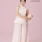 Vân - Wisp Crystal Pink Scalloped Yem Inspired Top Only, No Pants
