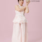 Vân - Wisp Crystal Pink Scalloped Yem Inspired Top Only, No Pants