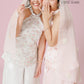 Vân - Wisp Crystal Pink Scalloped Yem Inspired Top Only, No Pants 57A