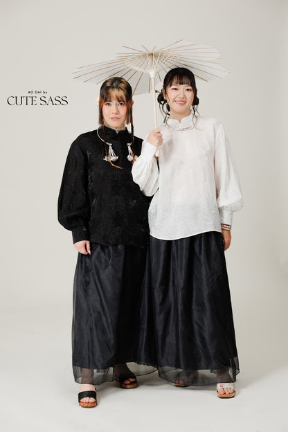 Vân - Chiffon Flow Skirt with Pockets 57-59B