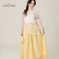 Vân - Daisy Embroidery Sheer Coat Top Only, No Pants