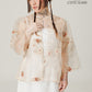 Vân - Gold and Maroon Dragon Embroidery Sheer Coat Top Only, No Pants