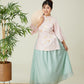 Vân - Reverie Pink Lotus Sheer Sleeves Top Only, No Pants
