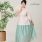 Vân - Reverie Pink Lotus Sheer Sleeves Top Only, No Pants