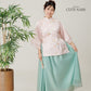 Vân - Reverie Pink Lotus Sheer Sleeves Top Only, No Pants