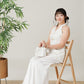Vân - Lumen Cream and Gold Butterfly Embroidery Yem Inspired Top Only, No Pants