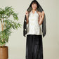 Vân - Lumen Cream and Gold Butterfly Embroidery Yem Inspired Top Only, No Pants