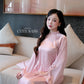 Linh Vy - Pink Vows Long Sleeve Bows Ao Dai Set