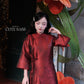 Linh Vy - Gender Fluid Maroon Wide Sleeve Ao Dai Top Only, No Pants