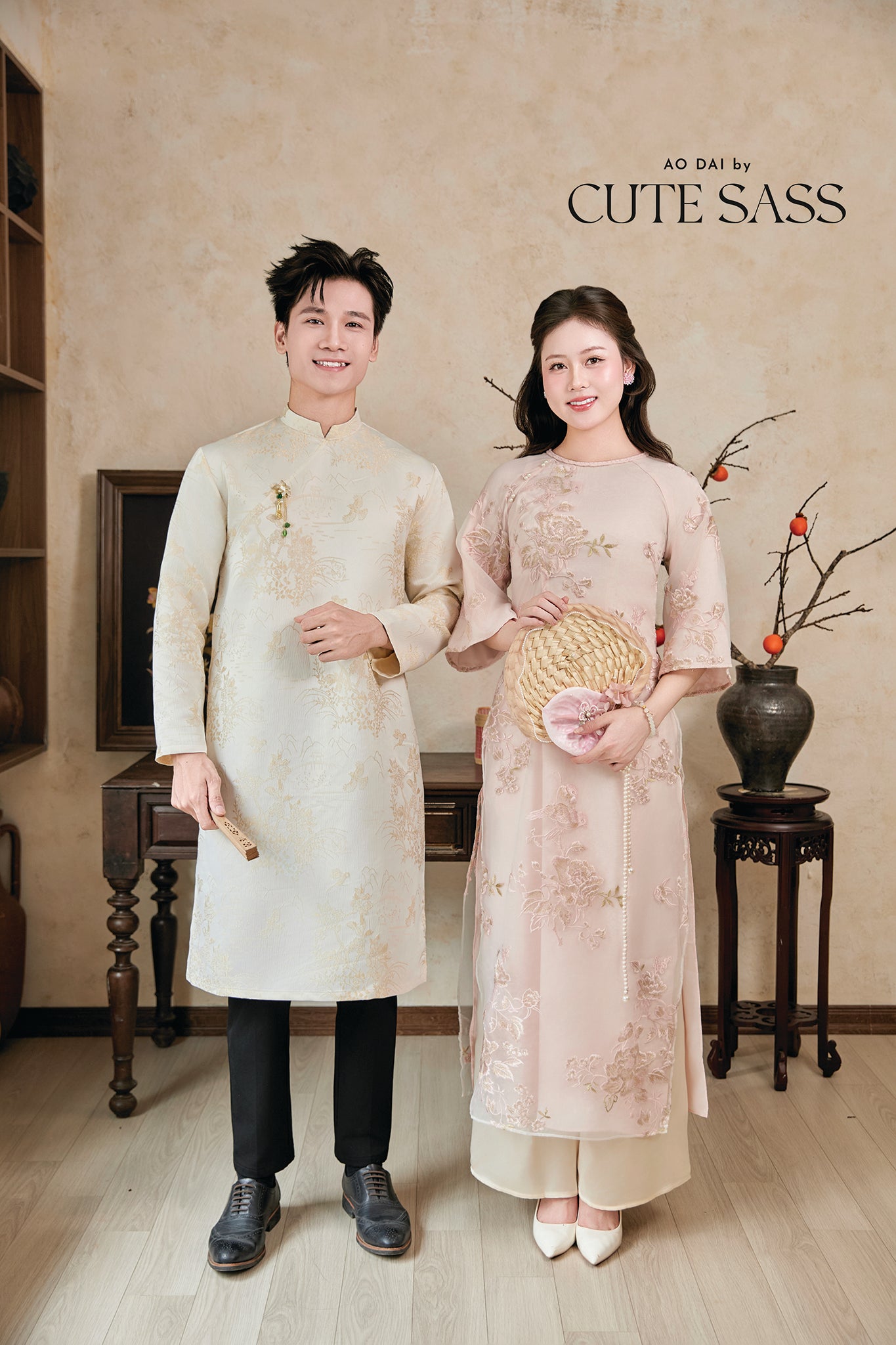 Gia Nghi - Family Pink Peony Matching Ao Dai Set