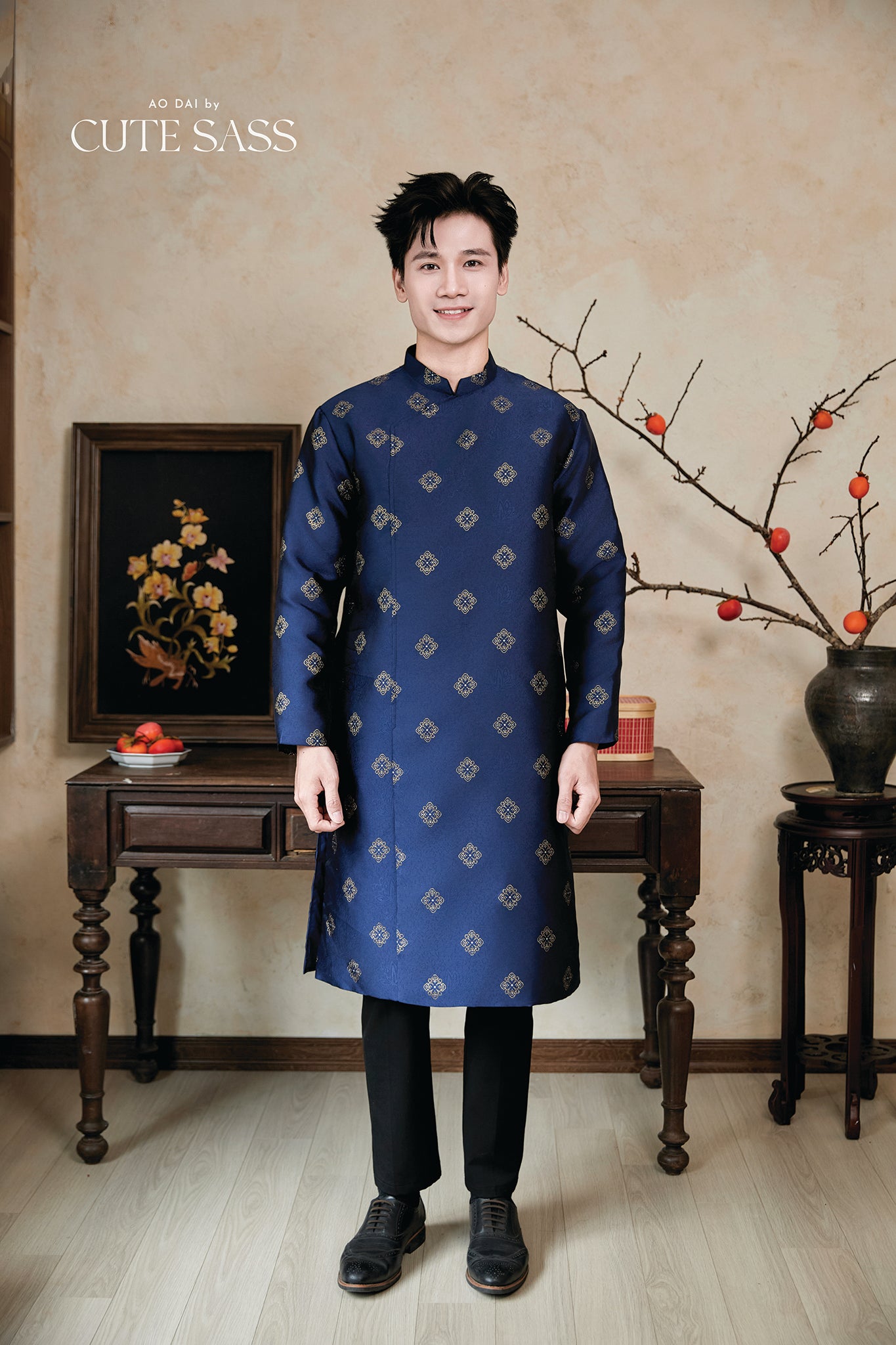 Gia Nghi - Family Blue Mountain Matching Ao Dai Set