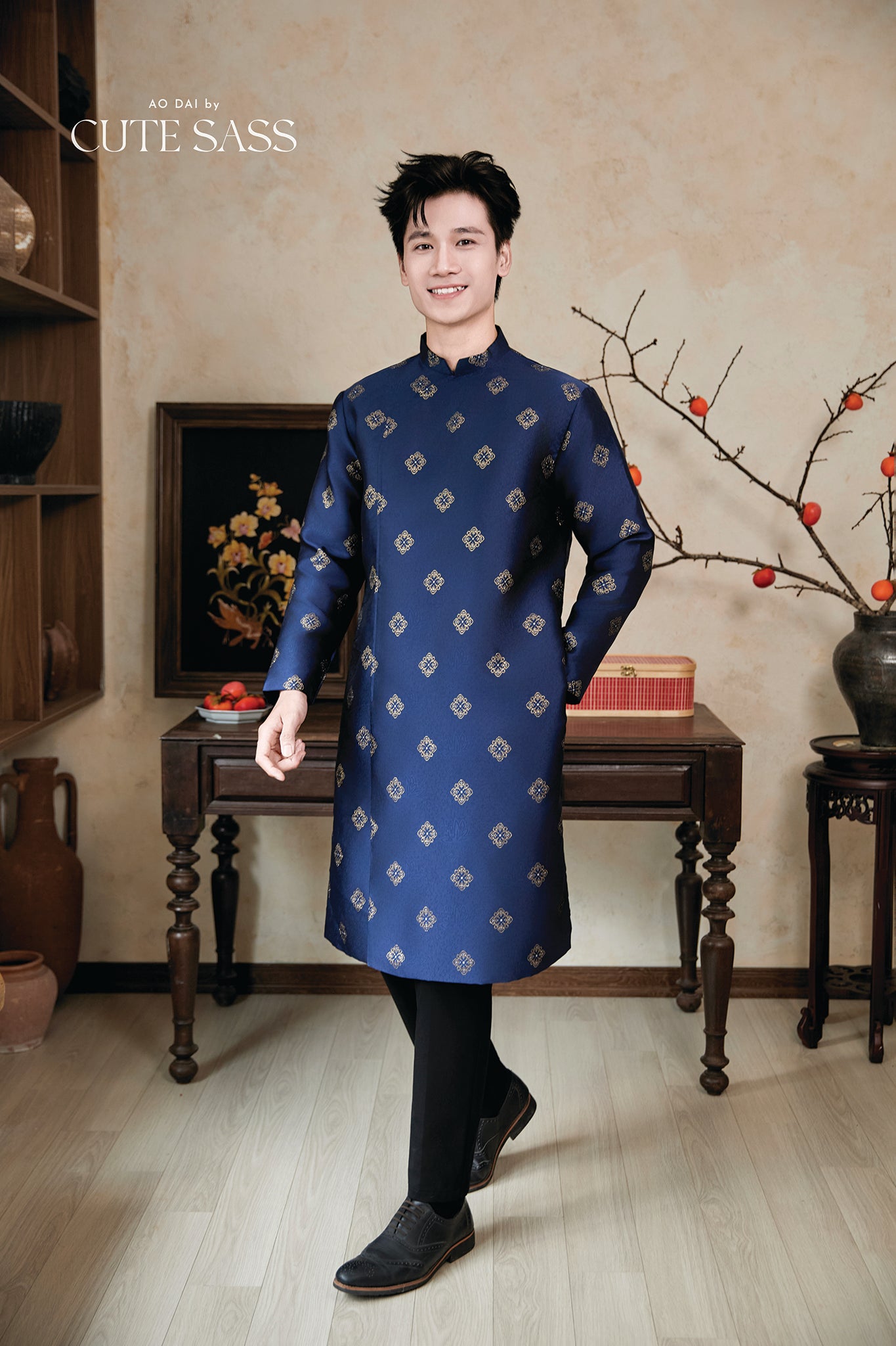 Gia Nghi - Family Blue Mountain Matching Ao Dai Set