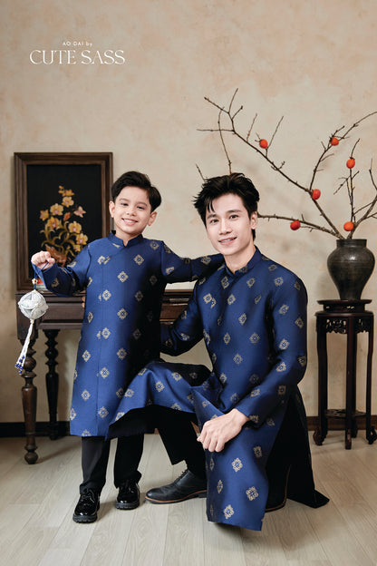 Gia Nghi - Family Blue Mountain Matching Ao Dai Set 51C/49D