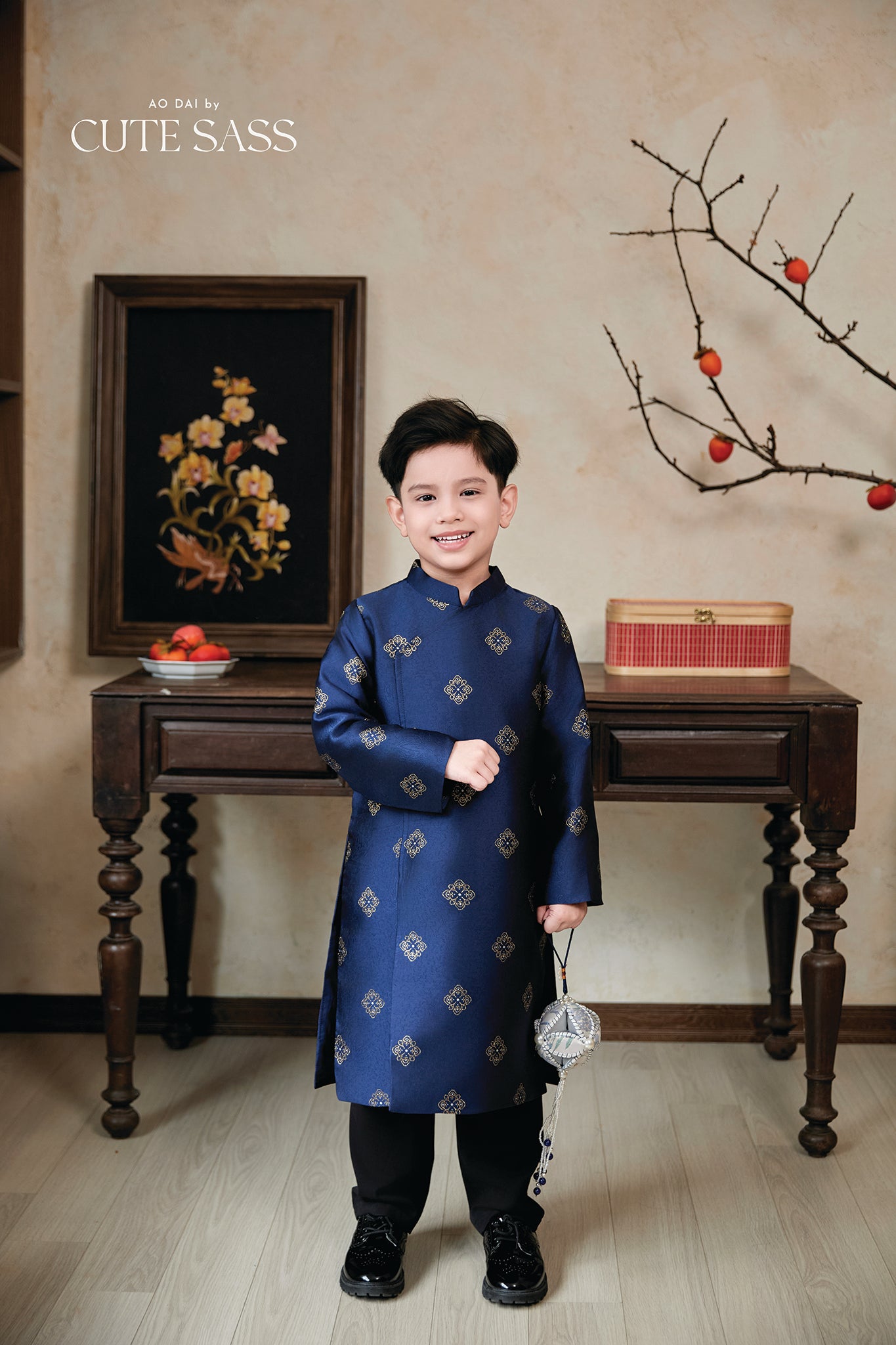 Gia Nghi - Family Blue Mountain Matching Ao Dai Set