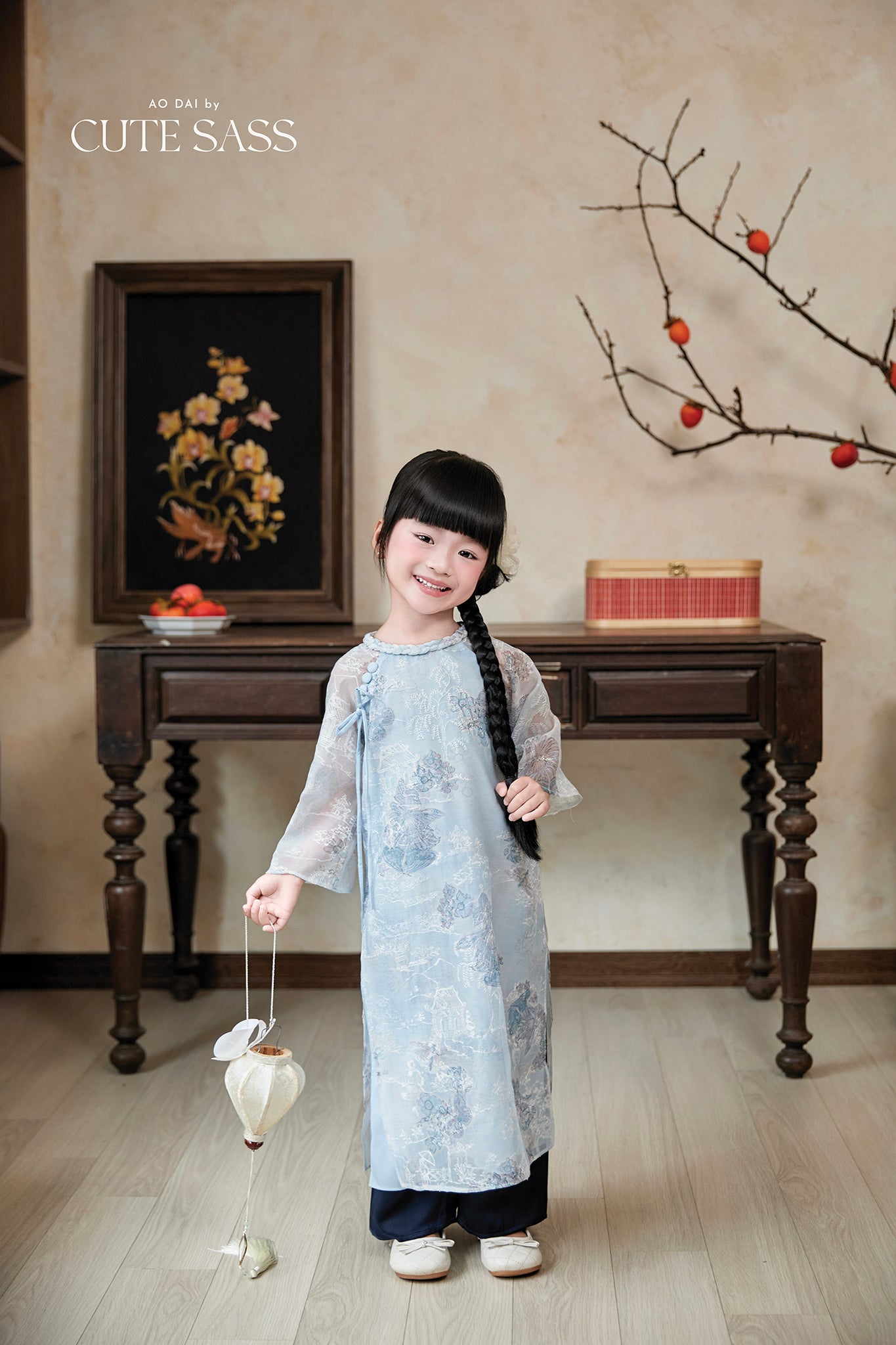 Gia Nghi - Family Blue Mountain Matching Ao Dai Set