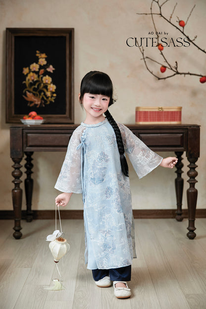 Gia Nghi - Family Blue Mountain Matching Ao Dai Set 51C/49D