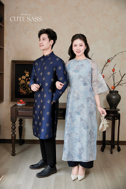 Gia Nghi - Family Blue Mountain Matching Ao Dai Set 51C/49D