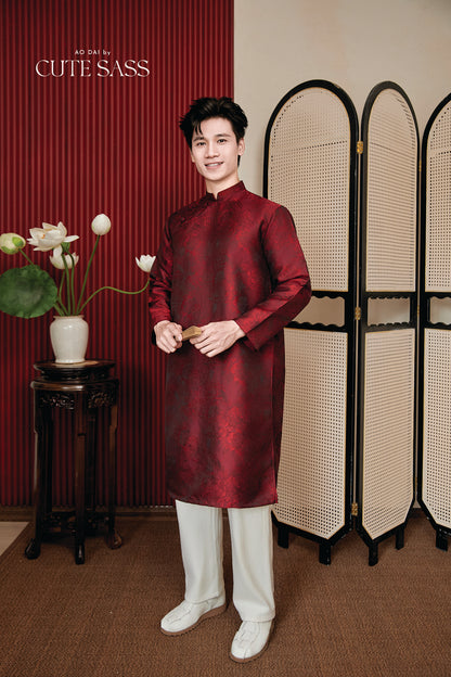 Gia Nghi - Family Red Lace Matching Ao Dai Set 49,50C