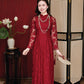Gia Nghi - Family Red Lace Matching Ao Dai Set