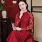 Gia Nghi - Family Red Lace Matching Ao Dai Set