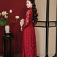 Gia Nghi - Family Red Lace Matching Ao Dai Set