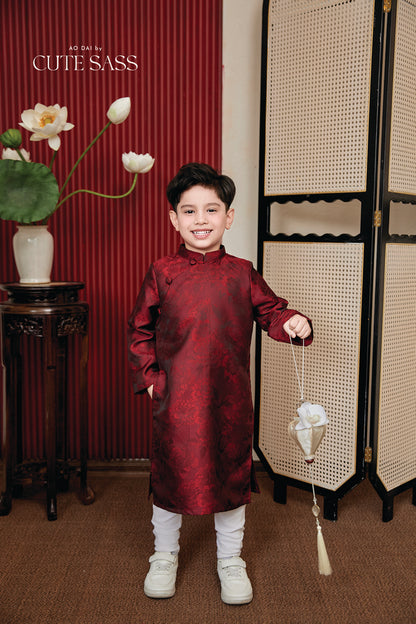 Gia Nghi - Family Red Lace Matching Ao Dai Set 49,50C