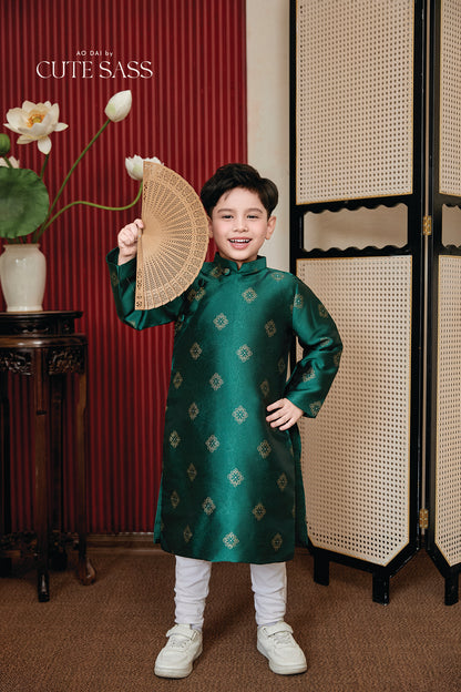 Gia Nghi - Family Green Butterfly Matching Ao Dai Set 53BC/54B