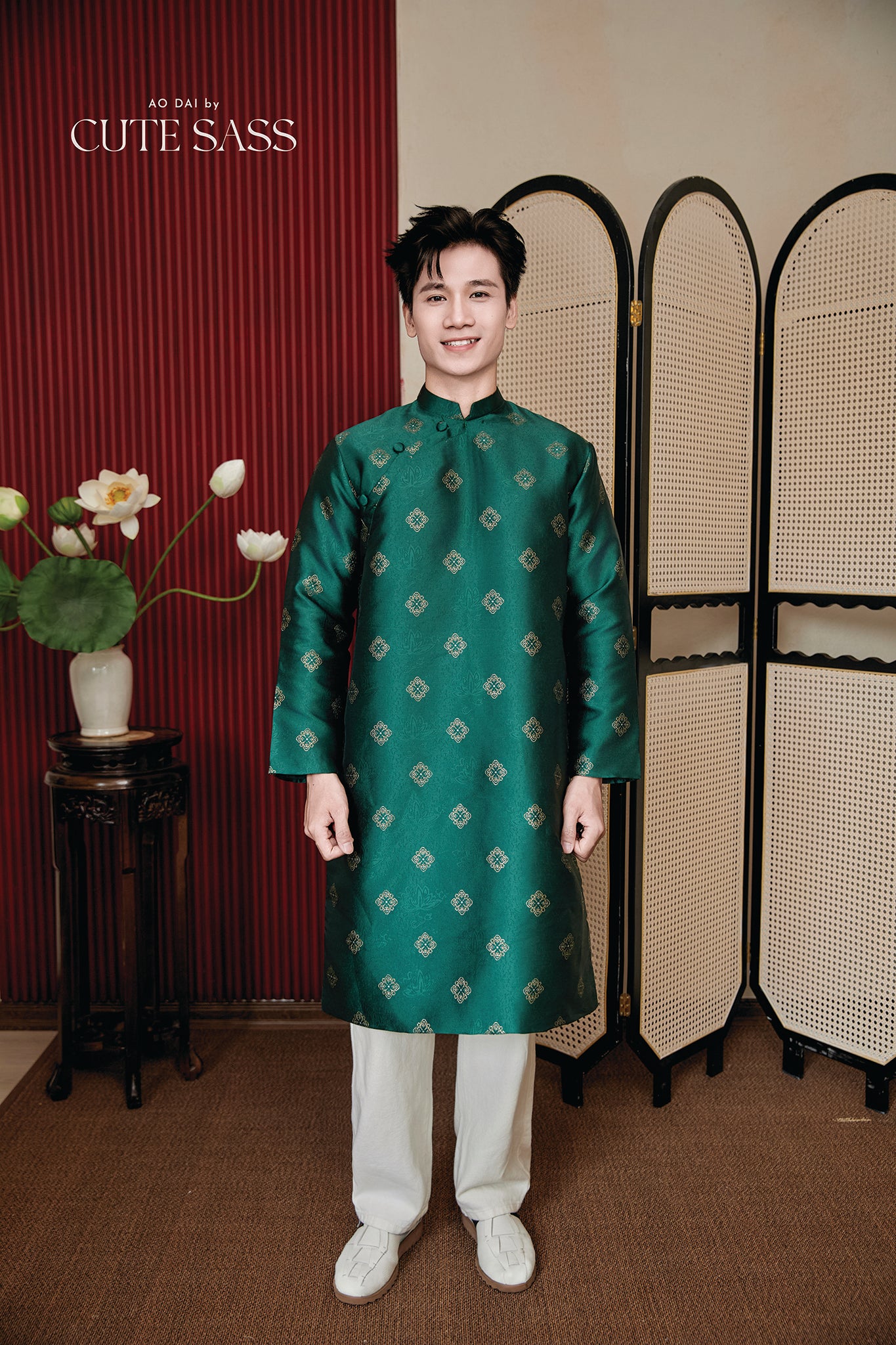 Gia Nghi - Family Green Butterfly Matching Ao Dai Set