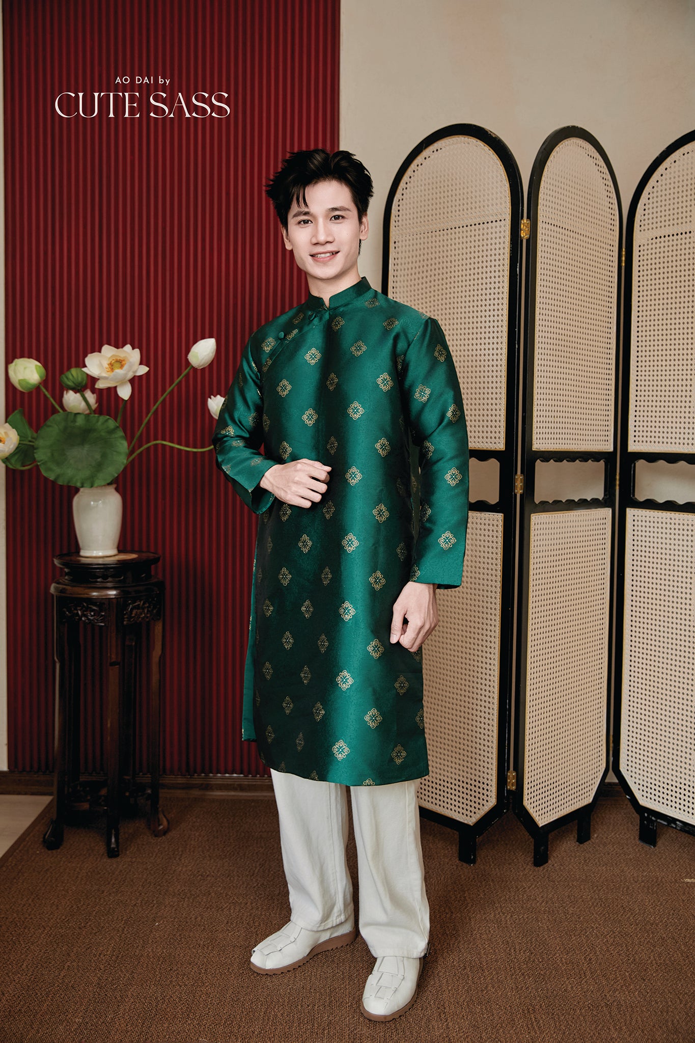 Gia Nghi - Family Green Butterfly Matching Ao Dai Set