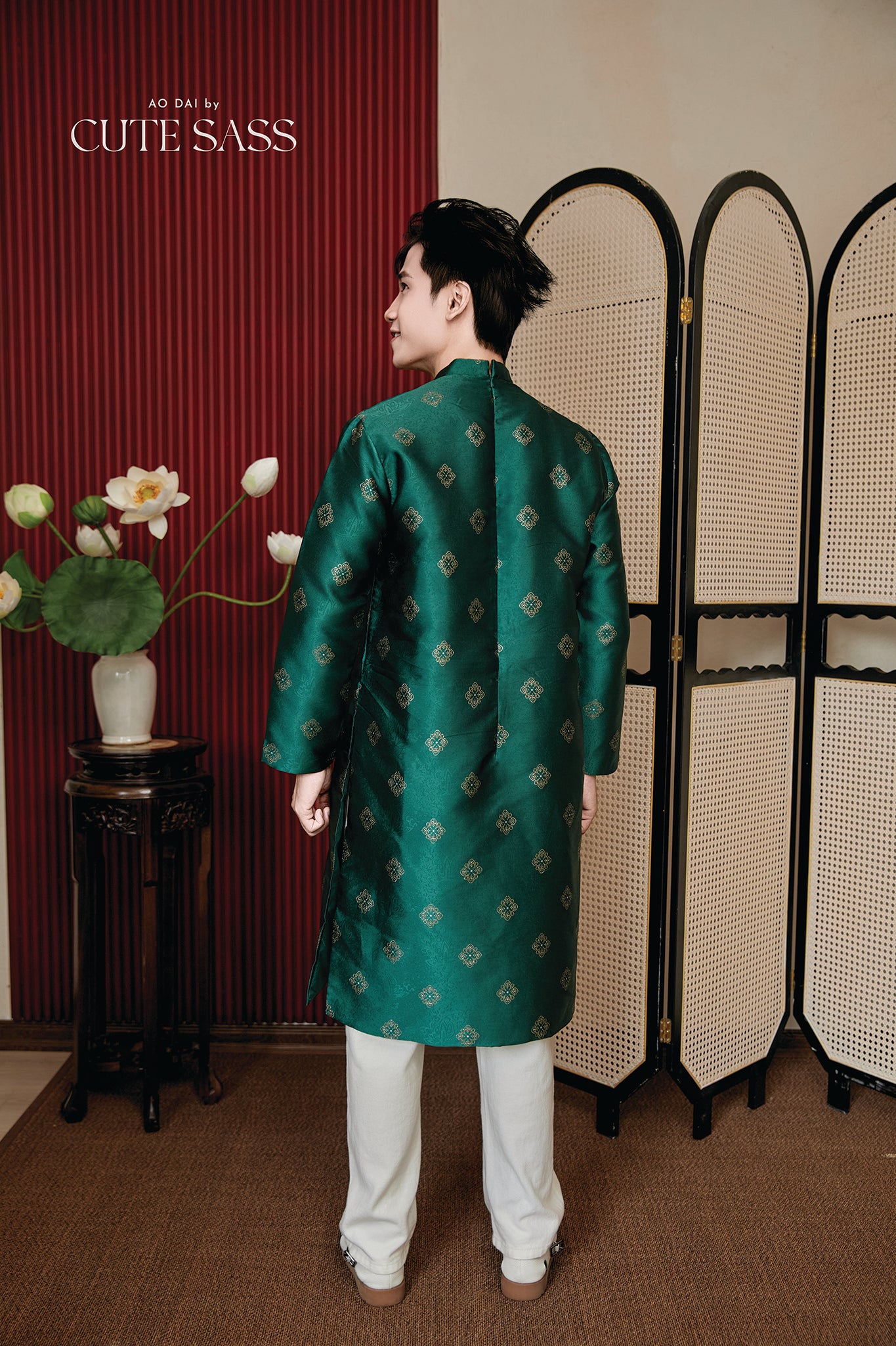 Gia Nghi - Family Green Butterfly Matching Ao Dai Set