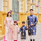 Gia Hòa - Family Pink/Blue Gold Gam Matching Ao Dai Set