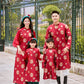 Gia Hòa - Family Red Gold Gam Matching Ao Dai Set 58A
