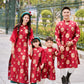 Gia Hòa - Family Red Gold Gam Matching Ao Dai Set 58A