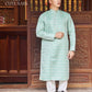 Men and Boy Mint Green Gam Square Ao Dai Top 63E
