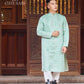 Men and Boy Mint Green Gam Square Ao Dai Top 63E