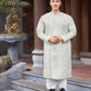 Men and Boy Cream Gam Square Ao Dai Top 58D