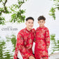 Men and Boy Red Mountain Matching Ao Dai 36A