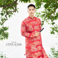 Men and Boy Red Mountain Matching Ao Dai 36A