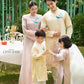 Gia Hòa - Family Pink/Cream Ribbon Phoenix Ao Dai Set