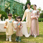 Gia Hòa - Family Pink/Cream Ribbon Phoenix Ao Dai Set