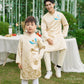 Gia Hòa - Family Pink/Cream Ribbon Phoenix Ao Dai Set