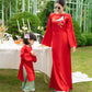 Gia Hòa - Family Red Ribbon Phoenix Ao Dai Set