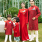 Gia Hòa - Family Red Ribbon Phoenix Ao Dai Set