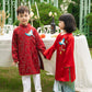 Gia Hòa - Family Red Ribbon Phoenix Ao Dai Set